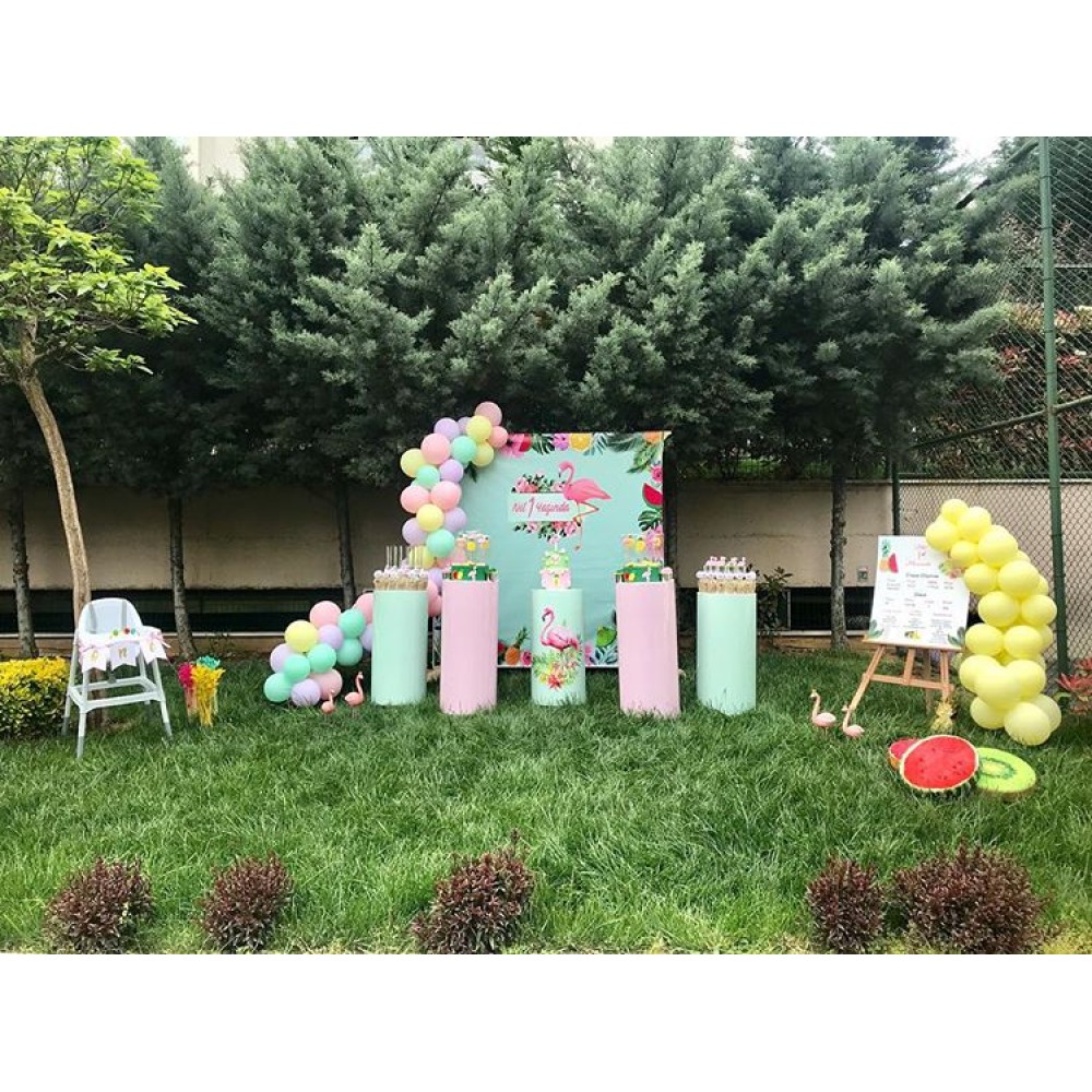 Flamingo 1 Yaş Doğum Günü Kız Çocuğu Parti Konsepti